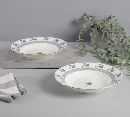 Claycraft India Circus Gardenia Dreams Pasta Plate (Set of 2)