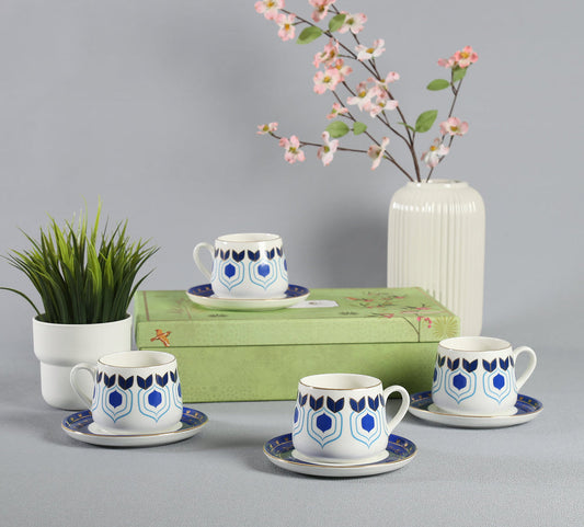 Claycraft Botanical Elegance Cup and Saucer Set of 8 (220ml)