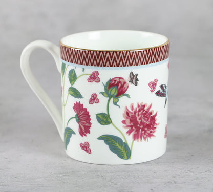 Claycraft India Circus Petal Perfection Melon Coffee Mug Set Of 6 (210ml)