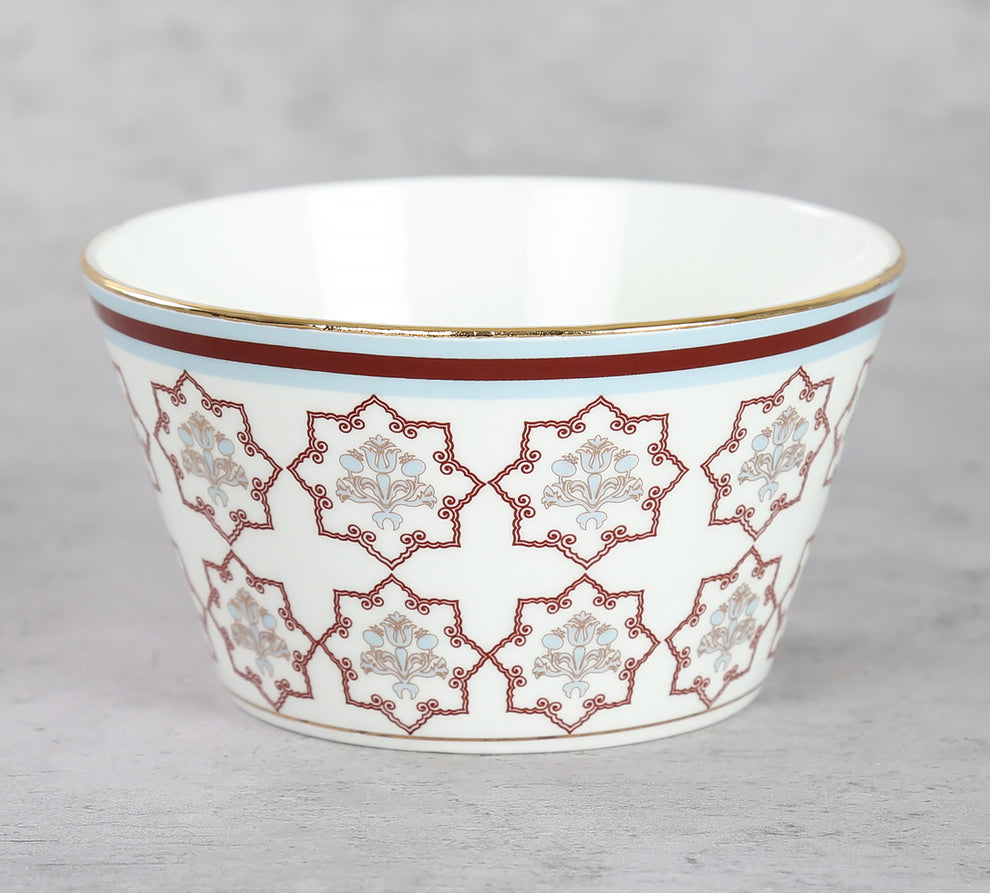 Claycraft India Circus Petal Perfection Nikko Bowl Set of 3 | 22K Gold Accents (470ml)