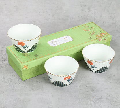 Claycraft India Circus Nature's Bloom Nikko Bowl Set of 3 (470ml)