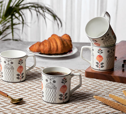 Claycraft India Circus DIRECTOR Onyx elegance Coffee Mug Set of 6 (200ml)