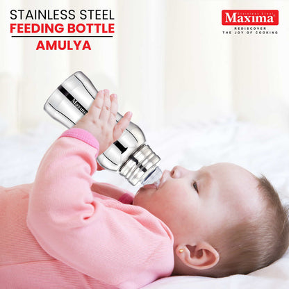 Maxima Amulya Stainless Steel Baby Feeding Bottle