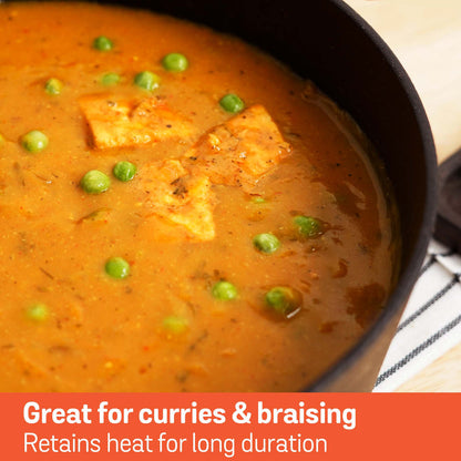 Meyer Pre-Seasoned Cast Iron Dutch Oven/Sauteuse with Glass Lid, (Multiple Sizes)