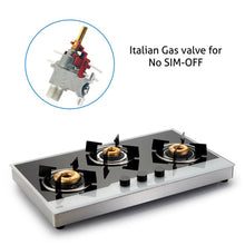 3 Burner Free Standing Hob with Forged Brass Burners Auto Ignition (1073 FSF BBW AI)