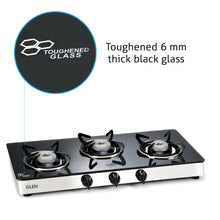 3 Burner  Glass Gas Stove with Aluminium Alloy Burner (1033 GT AL)