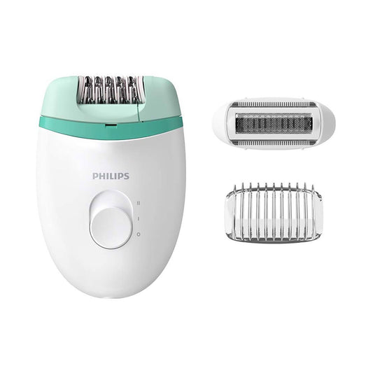 PHILIPS Corded Compact Epilator - White, Green (BRE245/00)