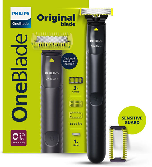 Philips One Blade trimmer for Face+Body Powerful rechargeable trimmer QP1624/10