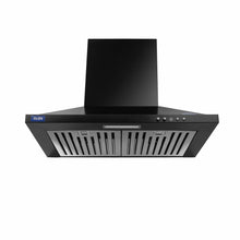 Electric Kitchen Chimney, Pyramid Shape SS Baffle filters 60cm 1000 mB3/h - Black (6048 JU BLK)