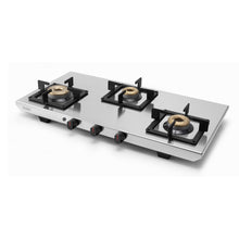 3 Burner Ultra Tuff Stainless Steel Gas Stove with Forged Brass Burner - Manual/Auto Ignition (1053 UT SS)