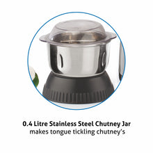 Mixer Grinder 750W 100% Copper motor, 3 Stainless Steel Liquidiser, Grinder, Chutney Jars - Silver (4022 PLAT)