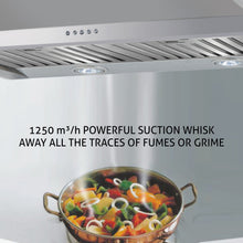 Electric Kitchen Chimney, Pyramid Shape Baffle filters 60cm 1250 m3/h -Silver (6054 SS)