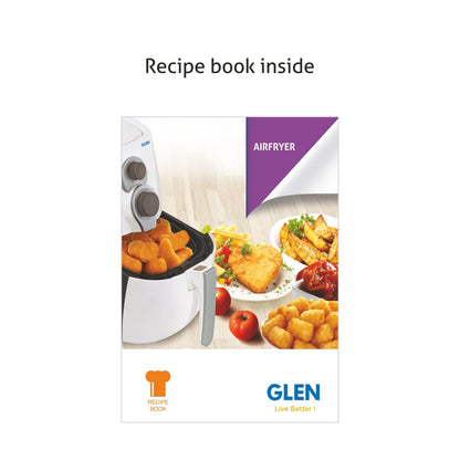 Electric Mini Air Fryer 2 Litres, 800W, Preset Temperature Ccontrol -Black & Silver (3045)