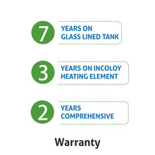 Water Heater 50 Litre 2000W 8 Bar Pressure Glasslined Element and Tank, Temperature control (7056)