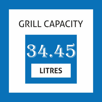 Cooking Range Glass Gas Grill, Gas Oven Rotiseerie Double Ring Forged Brass Burners Auto Ignition  (2014DBAI)