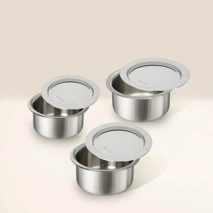 Meyer Trivantage (set of 4) Tri-ply Stainless Steel Tope With Lid (Multiple Combos Available)
