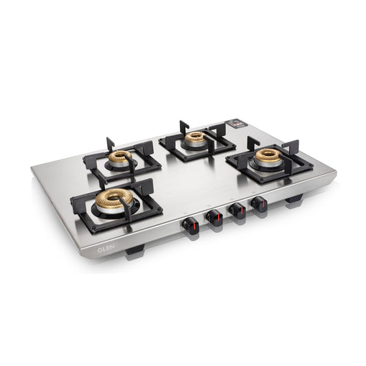 GLEN 4 Burner Ultra Tuff Stainless Steel PNG Gas Stove with Forged Brass Burner (CT1054UTSSPN)