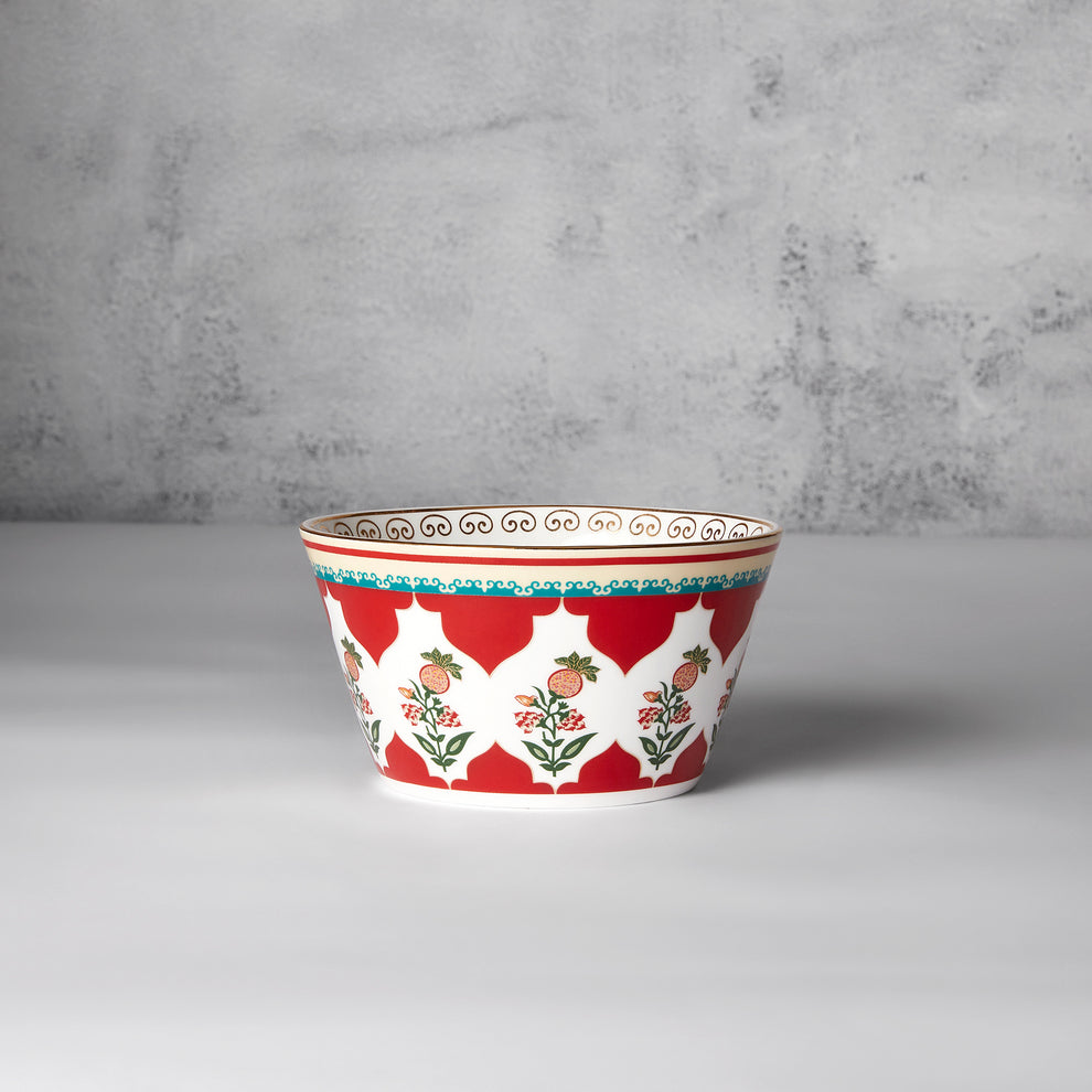 Claycraft India Circus Blushed Orchard Nikko Bowl Set of 3 | 22k Gold Accents (470ml)