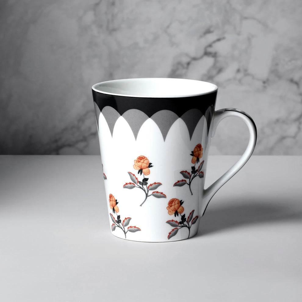 Claycraft India Circus Onyx elegance Zing Milk Mug Set of 2 (340ml)
