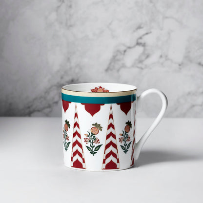 Claycraft India Circus Blushed Orchard Melon Coffee & Tea Mug Set of 6 (200ml)