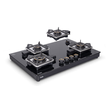 GLEN 4 Burner Swift Glass Gas Stove with Multi Ring Forged Brass Burners (CT1044GTBLSWIFT)