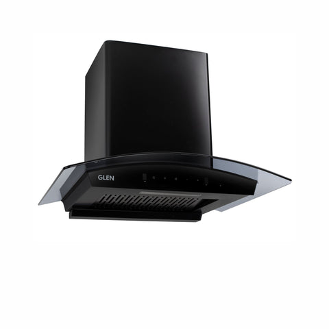Auto Clean Curved Glass Filter less Kitchen Chimney with Motion Sensor 1200 m3/h (6059 BL Auto Clean 60/90cm)