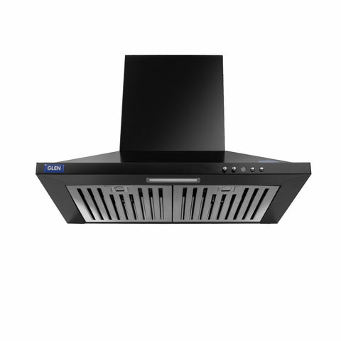 Electric Kitchen Chimney, Pyramid Shape SS Baffle filters 60cm 1100 mB3/h - Black (6050 IN BLK)