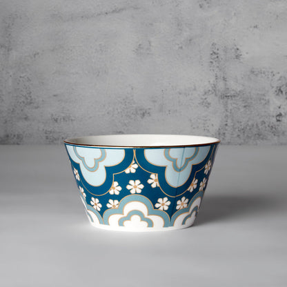 Claycraft India Circus Oceanic Opulence Nikko Bowl Set of 3 | 22K Gold Accents (470ml)