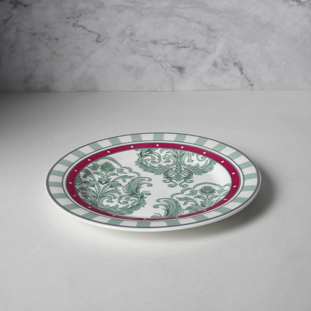 Claycraft India Circus Sage Luxe Dinner Side Plate 7" 1 Piece (18.5 Cm)
