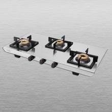 3 Burner Ultra Tuff Stainless Steel Gas Stove with Forged Brass Burner - Manual/Auto Ignition (1053 UT SS)