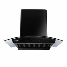 Auto Clean Curved Glass Filter less Kitchen Chimney with Motion Sensor 60/76/90cm, 1200 m3/h (6058 BL Auto Clean)