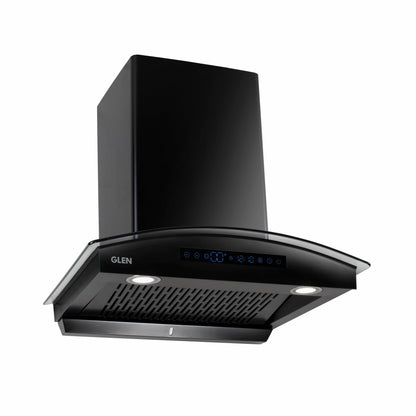 Auto Clean Curved Glass Chimney with Inverter Technology, BLDC Motor 1400 mB3/h - 60/76/90cm (6069 BL BLDC AC )