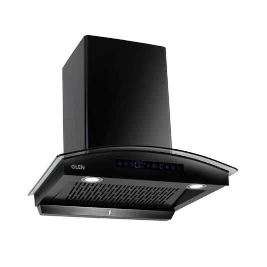Auto Clean Curved Glass Chimney with Inverter Technology, BLDC Motor 1400 mB3/h - 60/76/90cm (6069 BL BLDC AC )