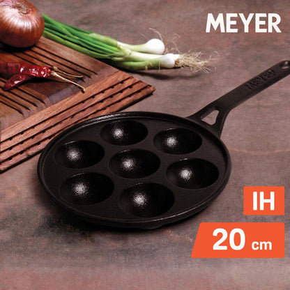 Meyer Pre Seasoned Cast Iron Appam Pan (20cm)
