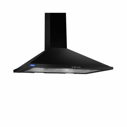 Electric Kitchen Chimney, Pyramid Shape Baffle filters 90cm 1250 m3/h - Black (6054 BL)