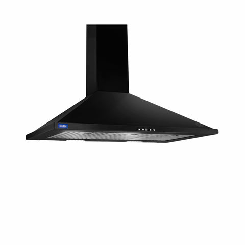 Electric Kitchen Chimney, Pyramid Shape Baffle filters 90cm 1250 m3/h - Black (6054 BL)