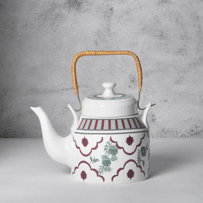 Claycraft India Circus Sage Luxe Ceramic Desi Kettle 1Pc (1000ml)