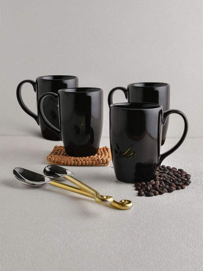 Claycraft Oxford Solid Black Monochrome Coffee & Milk Mug 310ml, 1 Piece