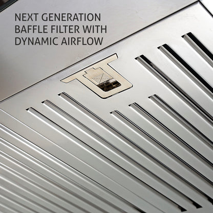 Kitchen Chimney Curved Glass with Motion Sensor Baffle filter 90cm 1250 m3/h -Silver (6071 MS)