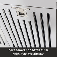 Island Kitchen Chimney Glass Push Button Italian Motor, Baffle filters 60cm 1250 m3/h -Silver (1022 IS)