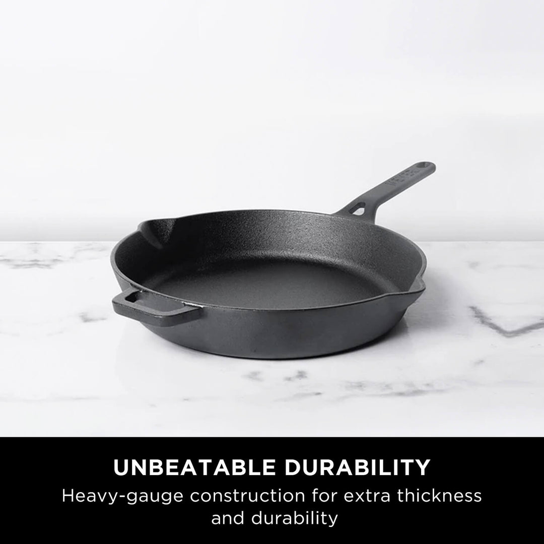 Meyer Pre-Seasoned Cast Iron 2pcs Set (26cm Roti Tawa + 26cm Frypan/Skillet)