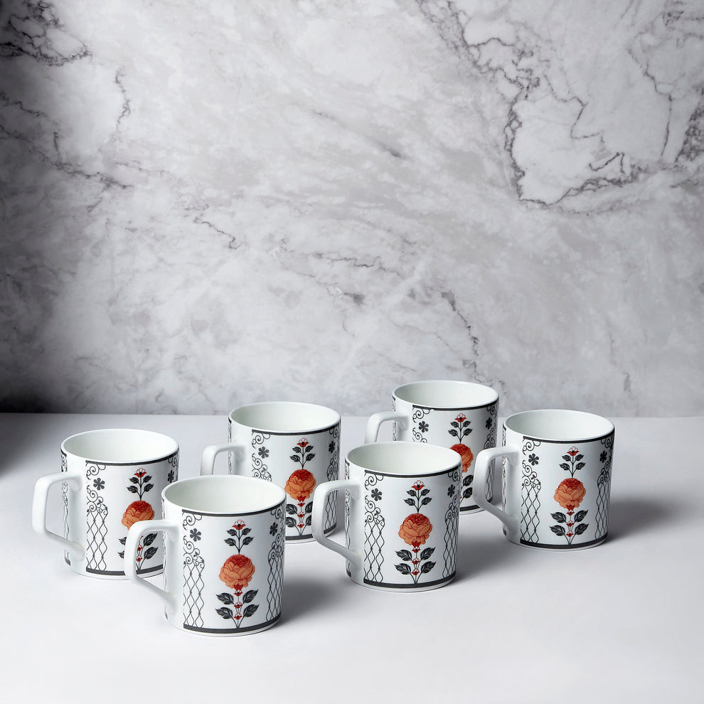 Claycraft India Circus DIRECTOR Onyx elegance Coffee Mug Set of 6 (200ml)