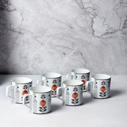 Claycraft India Circus DIRECTOR Onyx elegance Coffee Mug Set of 6 (200ml)