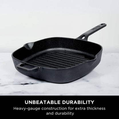 Meyer Pre-Seasoned Cast Iron Grill Pan and Oil Sprayer Set