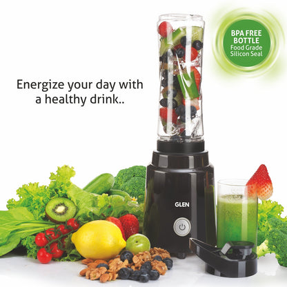 Electric Personal Blender 200W 0.6 Litres BPA free with carry handle - Black (4047 BL)