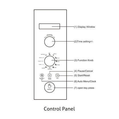 Built In Microwave with Grill 25Ltr Glass Finish (MO 676)