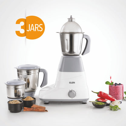 Mixer Grinder 750W with 3 Stainless Steel Liquidiser, Grinder and Chutney Jars - Grey (4025)