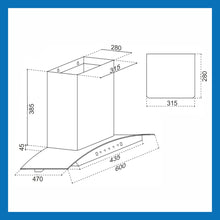 Auto Clean Curved Glass Filterless Kitchen Chimney with Motion Sensor 1200 m3/h (6060 BL AC 60/90cm)