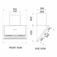 Auto Clean Glass Filterless Chimney with Motion Sensor 1200 m3/h 60/75/90cm (6072SXAC)