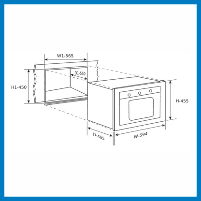 Built in Steam Oven 35Ltr with 16 Multi-functions (BO-659SO)